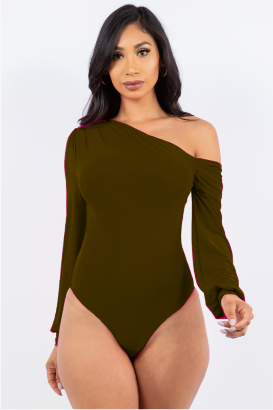 Draped bodysuit sales