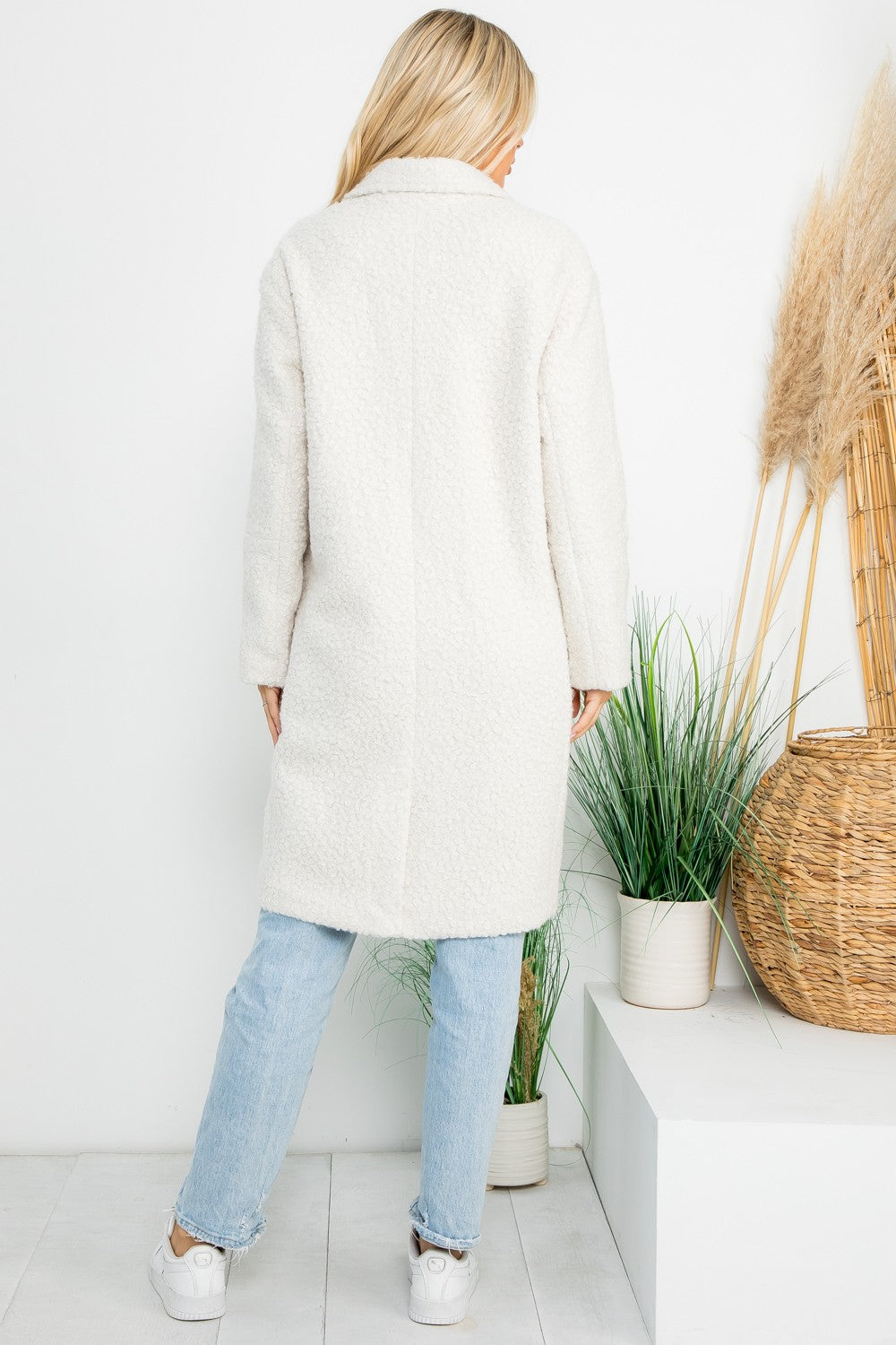 Sherpa Double Breast Long Coat