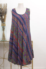 Short Sleeveless Sari Dress
