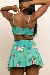 Floral Two Piece Skirt Set