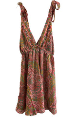 Short Sari Tie Strap Dress