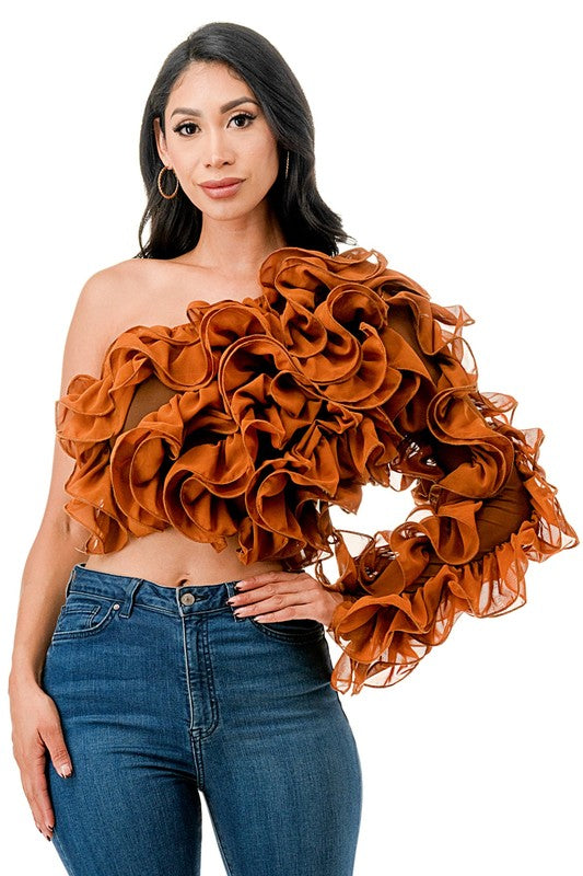 Ruffled Off the Shoulder Top HIGHLIGHT