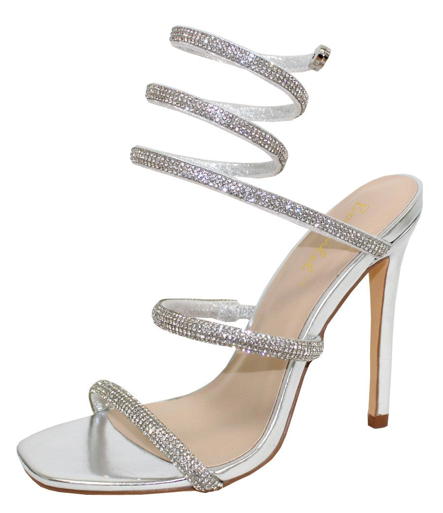 Metallic Spiral Glitz Heel