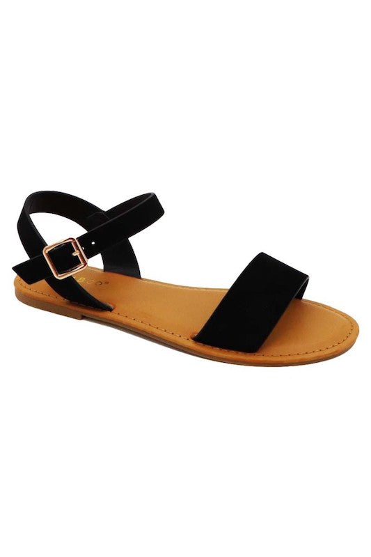 Suede One Band With Quarter Strap Sandal