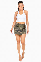Mini Length Zipper Skort