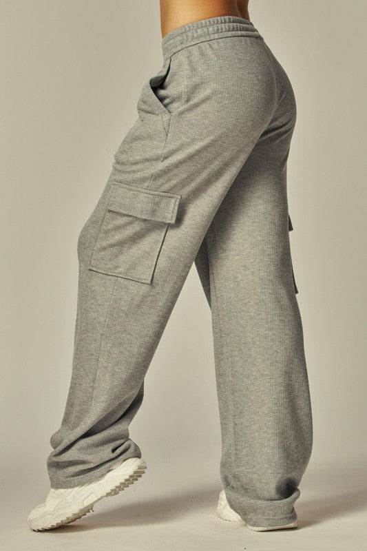 Comfy Ribbed Cargo Pants