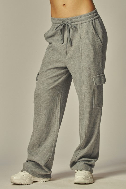 Comfy Ribbed Cargo Pants