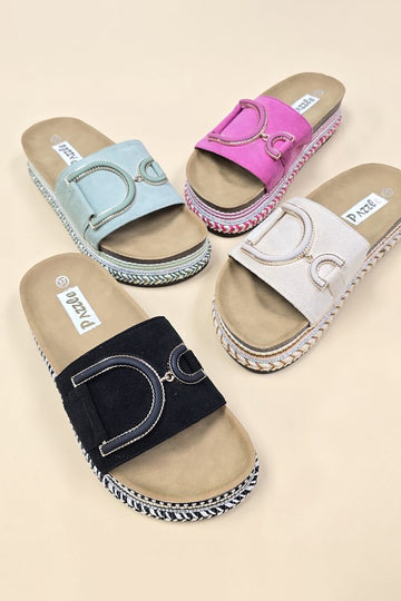 Platform Sandal with Buckle