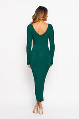 Off Shoulder Ribbed Bodycon Dress
