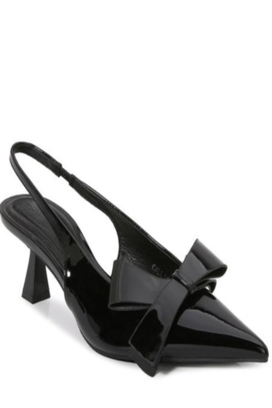 Pointed Toe Heel with Bow