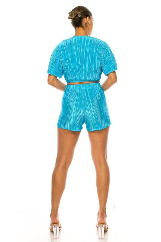 Pleated Shorts Sets