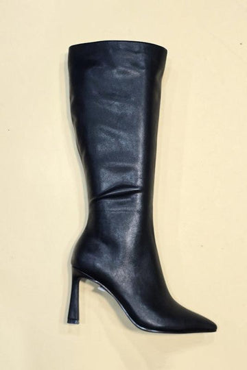 Pointed Toe Knee Length Boot with Heel