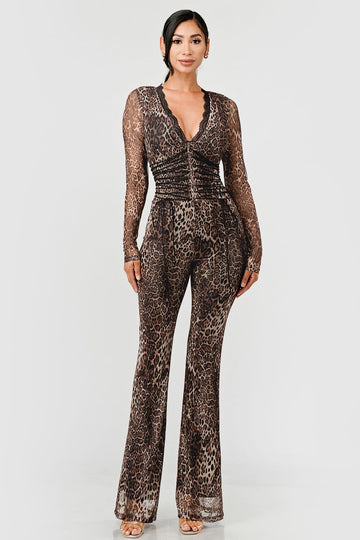 Set the Stage Leopard Print Jumpsuit