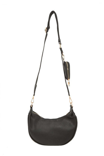 Crescent Shoulder Bag With Pouch