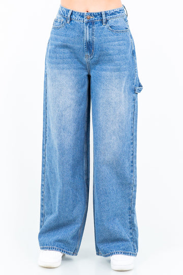 Loose Fitting Straight Leg Jeans