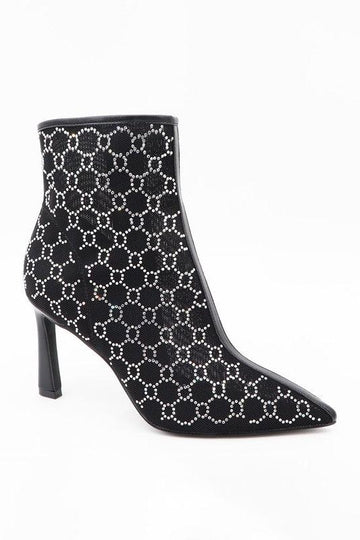 Rhinestone Mesh Bootie J.P ORIGINALS