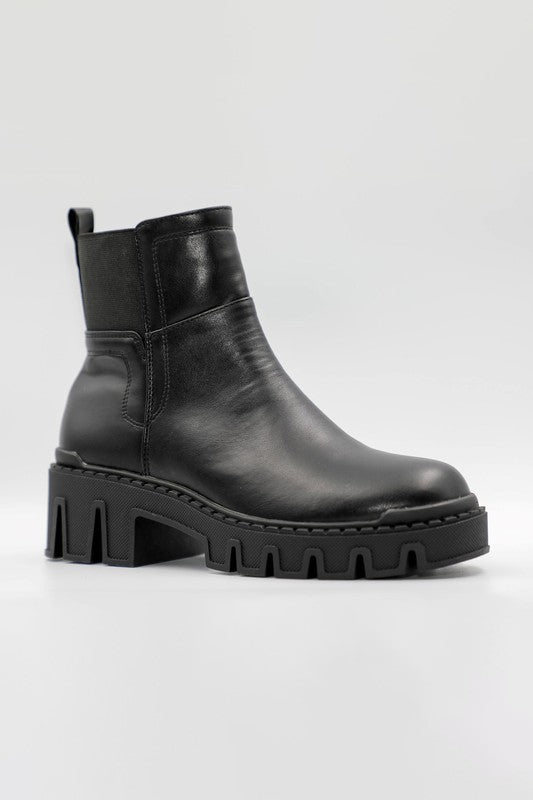 Platform Combat Ankle Bootie