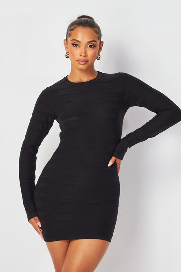 Brynn Long Sleeve Knit Bodycon Mini Dress