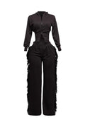 Hoodie Jacket & Side Tassel Pants Set K TOO