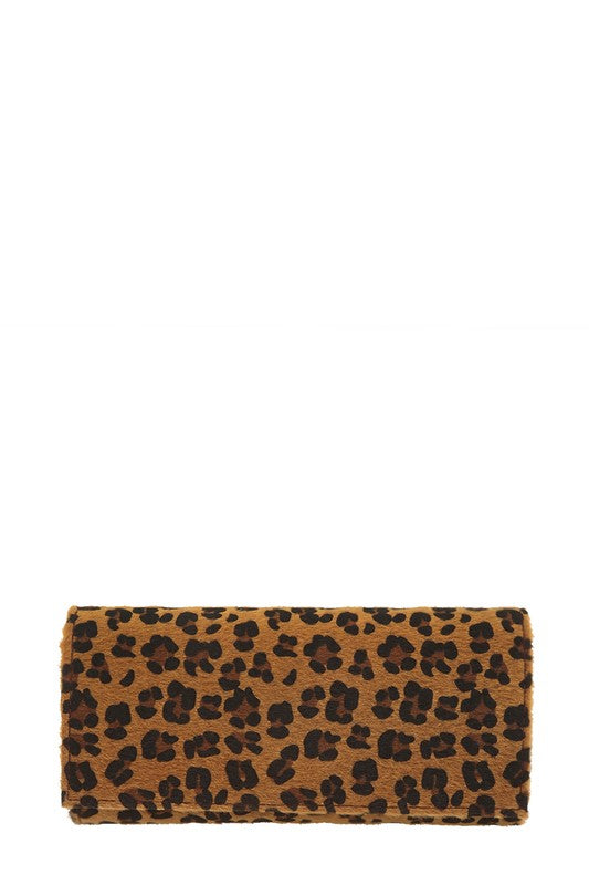 Leopard Print Clutch Bag