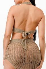 Top and Long Skirt With Side Slit