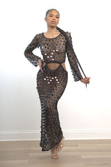 Sequins Netting Cover Up Dress