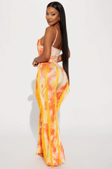 Tie Dye Multi Fringe Bodysuit Set