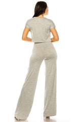Wide Leg Pants Set