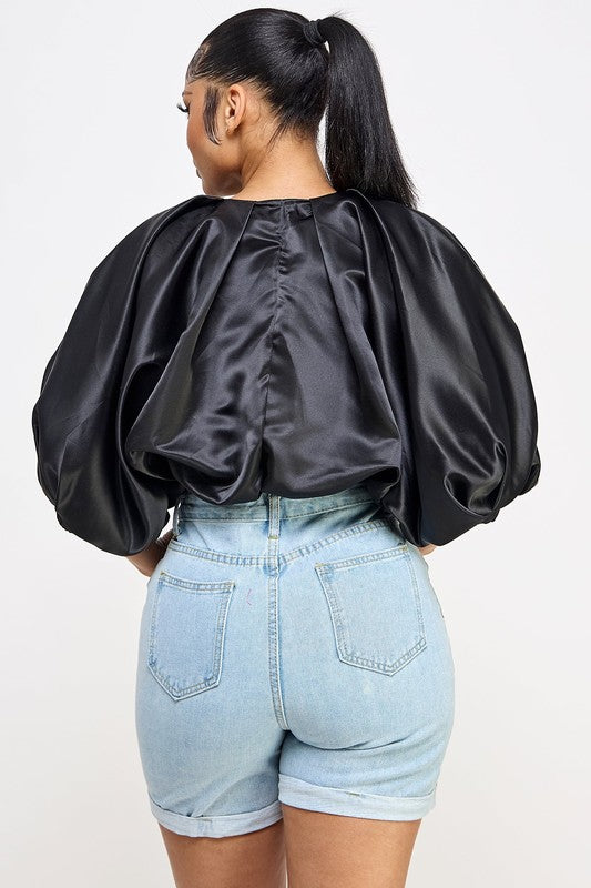 Balloon Sleeve Bubble Blouse