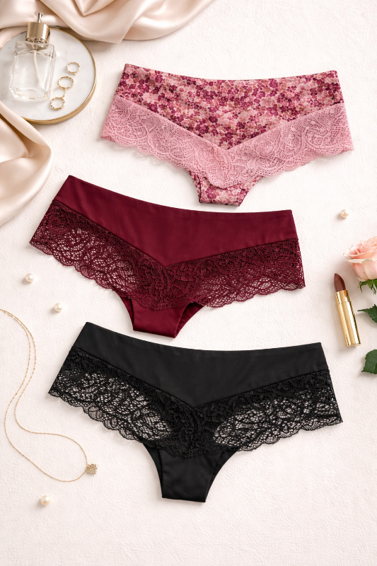 Dare to make a statement with this bold Blush Floral Cheeky design. F