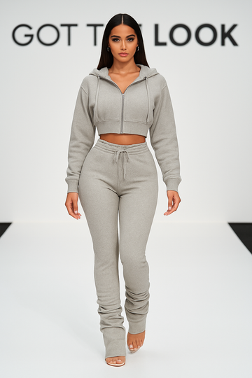 Fitted Stacked Sweatpants