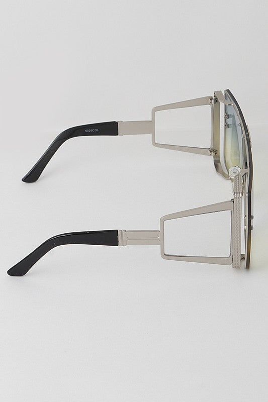 Unique Frame Shield Sunglasses