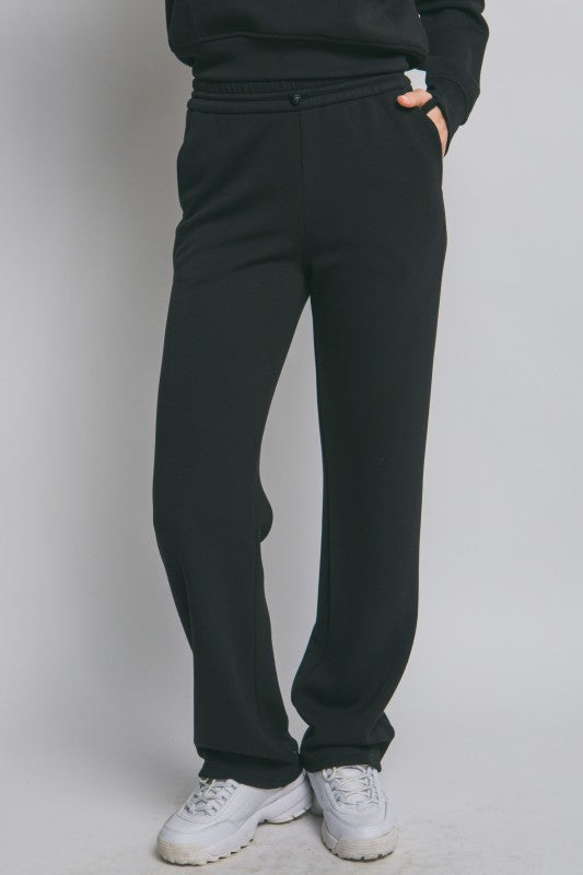 Straight Leg Sweatpants w Pockets