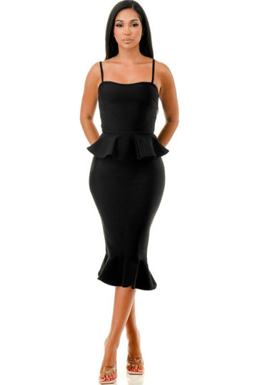 Two Tiered Mermaid Bandage Dress