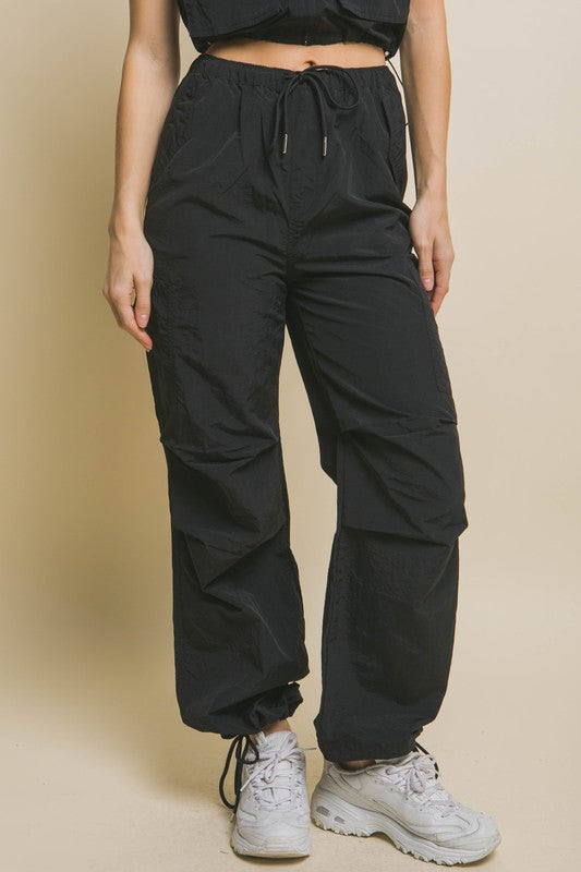 Parachute Pants with Adjustable Ankle Toggle