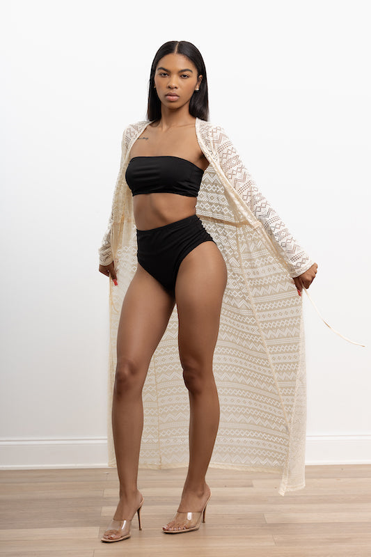 See Through Fishnet Cover Up