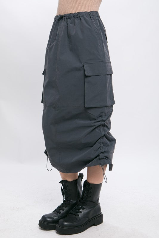Cargo Skirt with Rear Slit