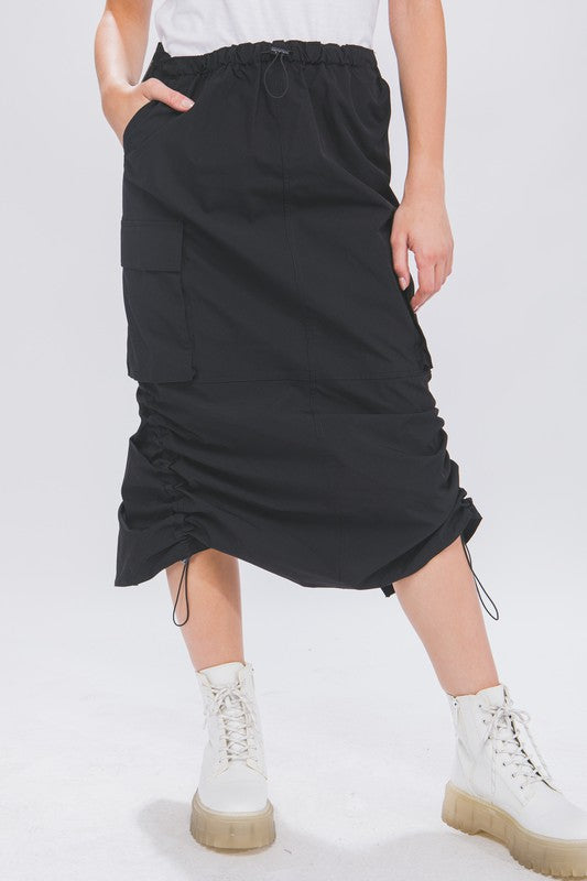 Cargo Skirt with Rear Slit