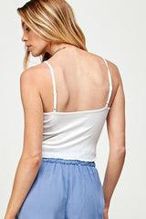 Eyelet Cami Crop Top