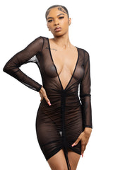 Mesh Mini Cover Up Dress