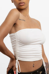 Ruched Crop Tube Top