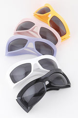Bright Curved Indent Sunglasses