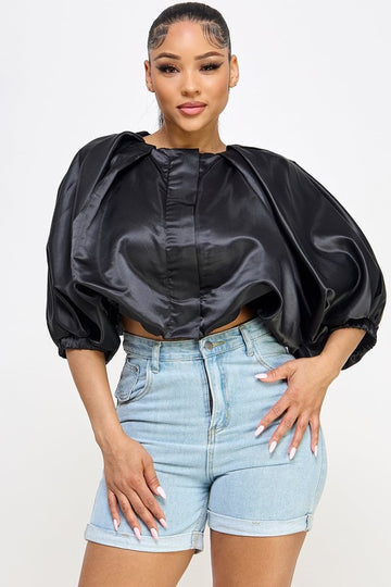 Balloon Sleeve Bubble Blouse