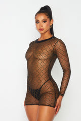 Gold Mesh Romper