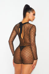 Gold Mesh Romper