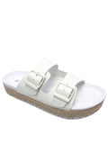 DUAL BAND ESPADRILLE FLAT SLIDES LEGEND FOOTWER INC