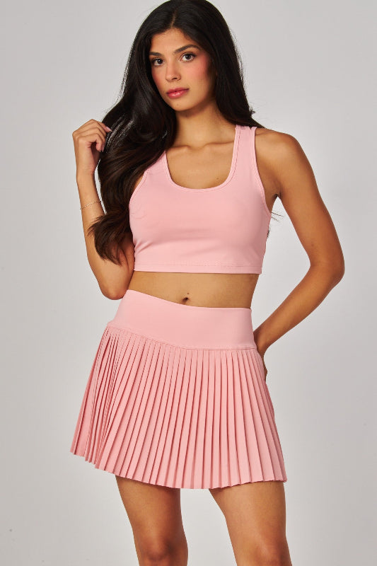 Pink Grand Slam Pleated Tennis Skort