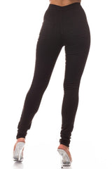 High Rise Skinny Jean with Round Back Pocket