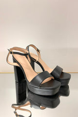 Platform Chunky Heel with Ankle Strap