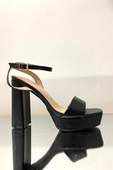 Platform Chunky Heel with Ankle Strap